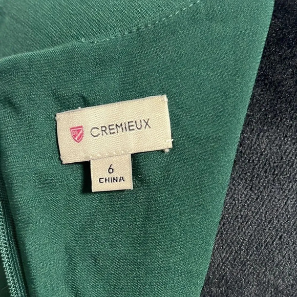 CREMIEUX Women’s Michelle Alpine Green 3/4 Sleeve Knee Length Lined Dress size 6 - Picture 6 of 8